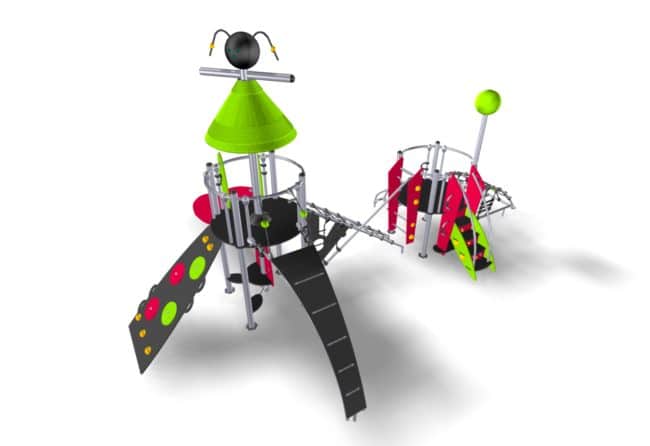 Structure multi-activités métallique Etnik Victoria - LD1EK0140 - Ludoparc - 2 tours - pour enfants de 2 à 8 ans_2