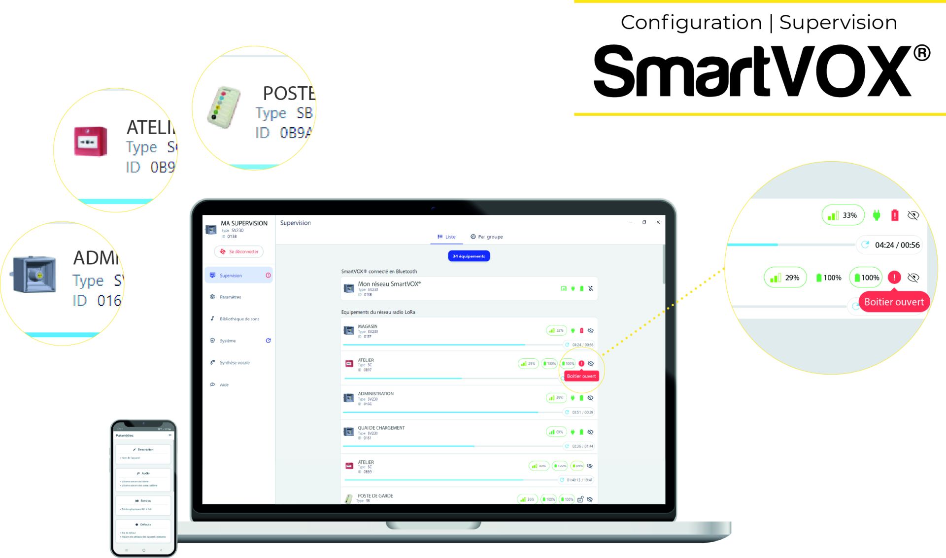 Avertisseur Vocal Radio 126 dB SmartVOX® SV230 - Messages personnalisables et communication longue distance_2