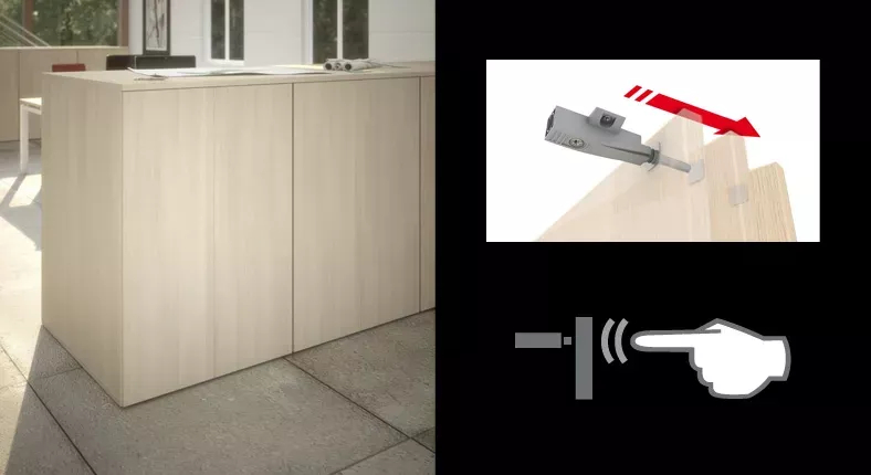 Armoire portes mélaminé portes poussoir - 1  étagère - haut.  81 cm (4 largeurs au choix) So Madrid_2