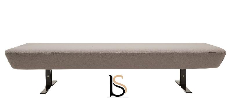 Banquette d'accueil Emma en tissu - Softline - Feld Bleu clair_3