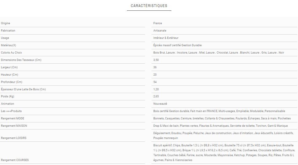 BS2-Pi54 - Caisses en bois Simply A Box - L36 x H20 x P54 cm - Fabrication française, bois brut ou 6 coloris de lasure_2