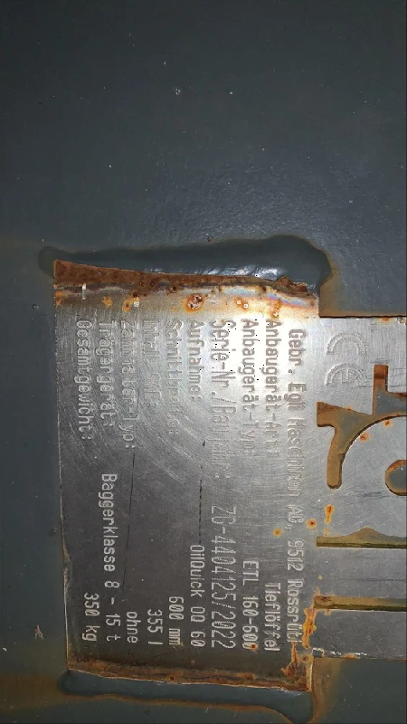 Godet de creuse Egli ETL 160-600 - OilQuick OQ 60 - Construction robuste et géométrie ingénieuse_2