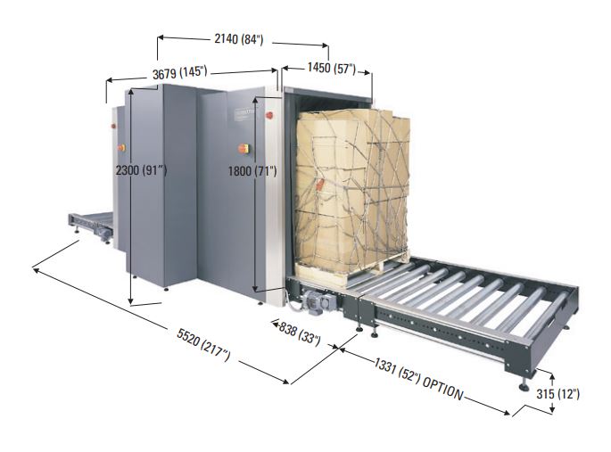 Scanner à rayons X des marchandises palettisées à l'étage inférieur, idéale pour les entrepôts, les transporteurs, les transitaires,les coursiers des aéroports - HI-SCAN 145180_2