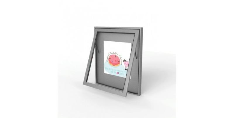 Vitrine extérieure étanche magnétique avec serrure latérale - cadre en aluminium et verre trempé_2