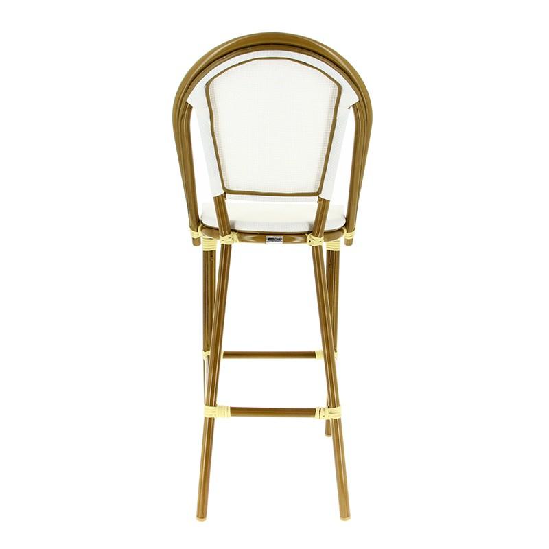 Chaise haute exterieure restaurant Biarritz - BLANC_2