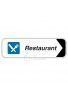10005dr_1 - Panneau directionnel rectangulaire Restaurant - AUA Signalétique - Aluminium type routier_2