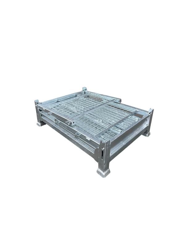 Rack de stockage - Panier grillagé pliable en acier galvanisé - 122 cm x 90 cm - Charge max 1200 kg_2
