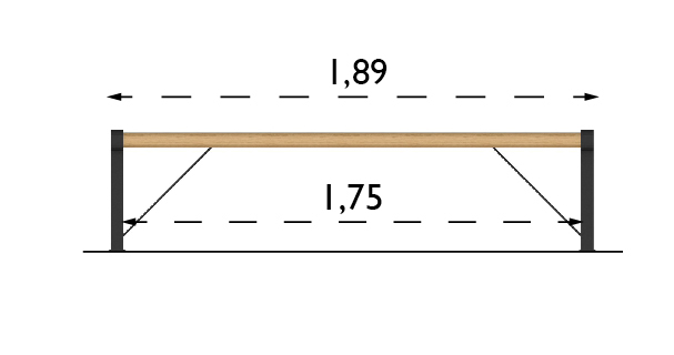 Banc public Gripsholm réf 8037162 - Brun/Noir - Free Standing - Hags_2