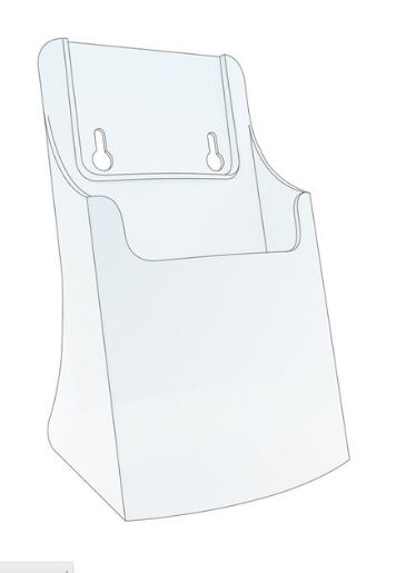 Perfekt - porte-brochure en polystyrène clair - formats A4, A5 ou 1/3 A4 - VKF Renzel_2