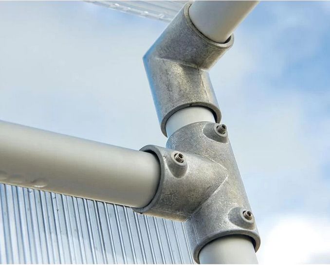 Abri fumeur ECO - Structure aluminium anodisé - Panneaux polycarbonate anti-UV - Dimensions 2459x2011x2375 mm_2