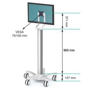 E Cart LD 2 - Chariot informatique médical pré-configuré pour écran - Ergonoflex - 25 kg_2