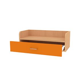 Étagère murale à tiroir - Réf. BU.EM - Structure PPM 19mm et façade MDF 16mm - Dimensions L800mm x H280mm x P376mm_2