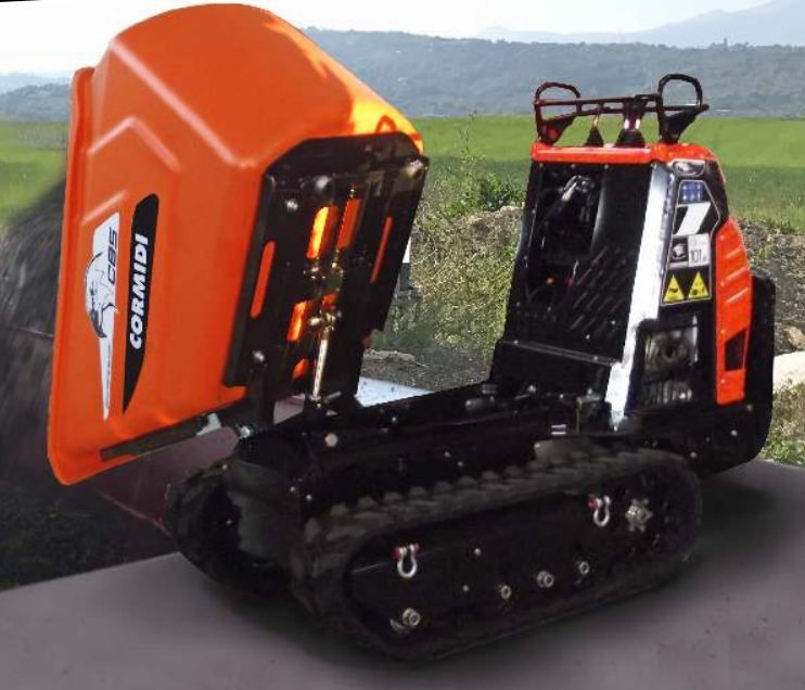 Dumper Cormidi 800 kg avec système de benne basculante hydraulique