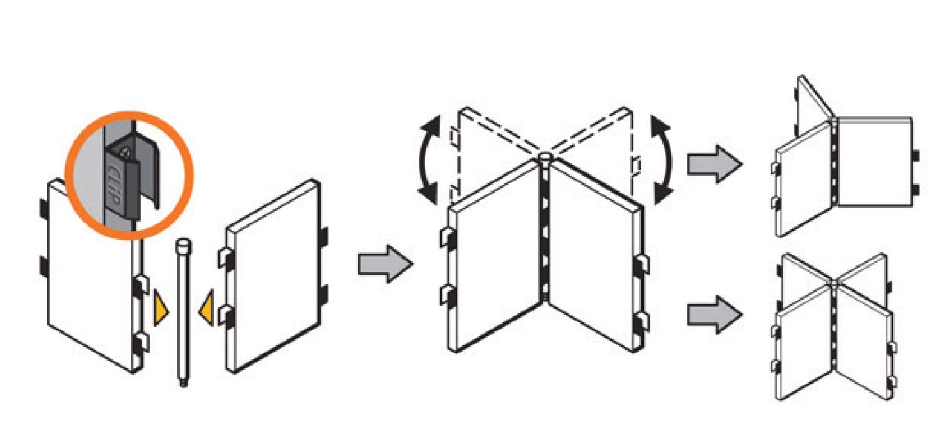 Panneaux d’exposition compatibles avec velcro et cimaise pour visuels