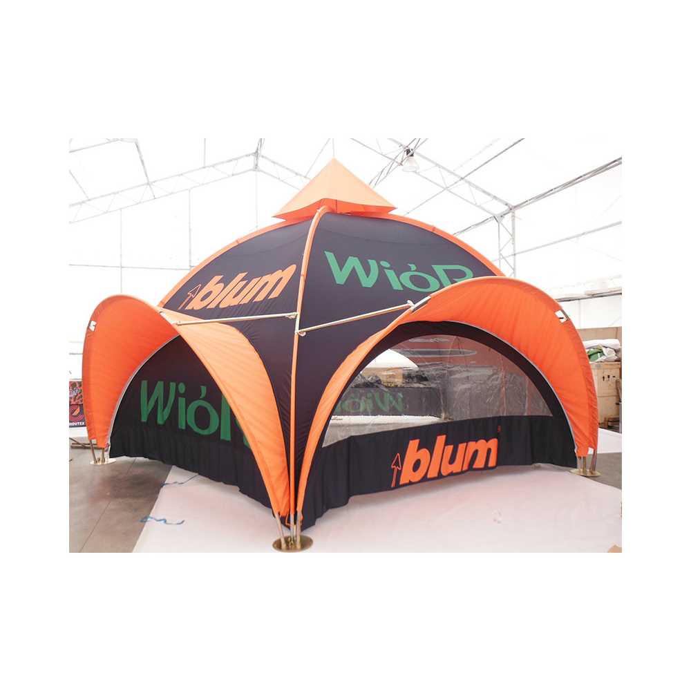 Tente dôme ST5 pour usage promotionnel, impression sur toit et murs