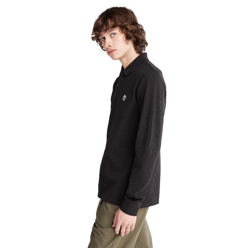 Polo LS piqué slim pour homme - 100% coton biologique - Timberland - Réf: TB0A5UD_2