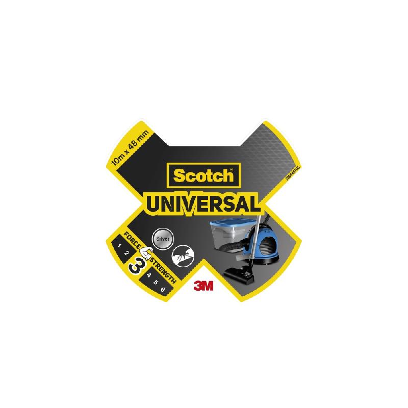 Adhésif de réparation SCOTCH universal - une face - 10 m x 48 mm - gris - déchirable à la main_2