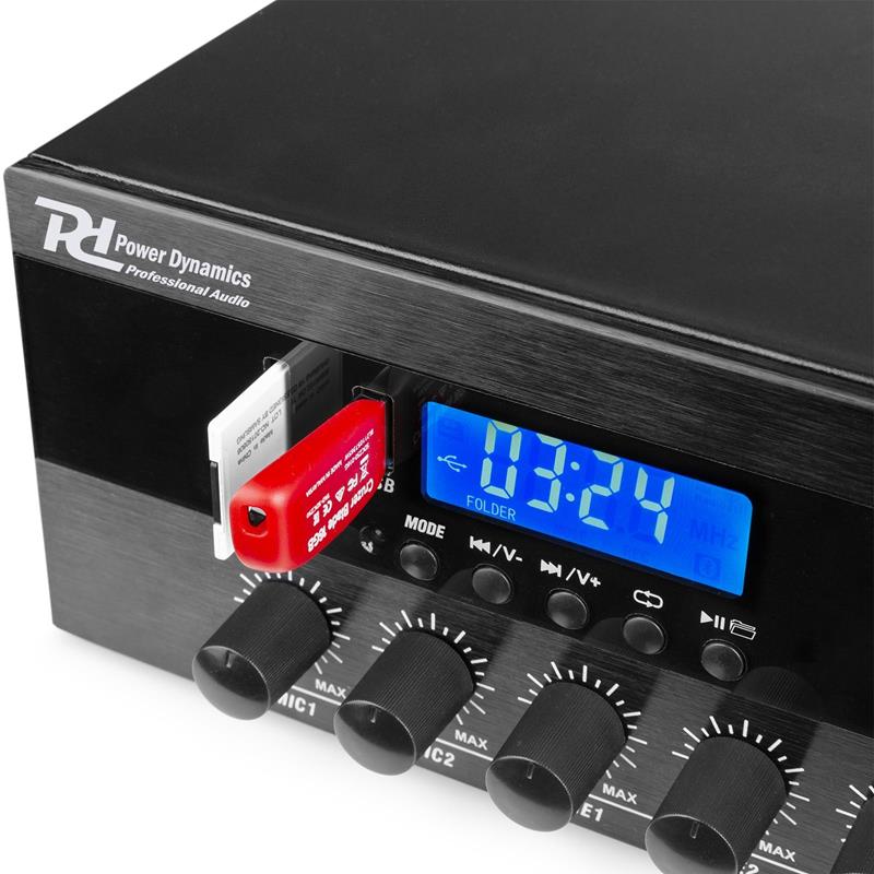 Amplificateur 6 Zones 360 Watts - PDW360 - Montage en rack avec réglages de volume séparés et module MP3 intégré_2