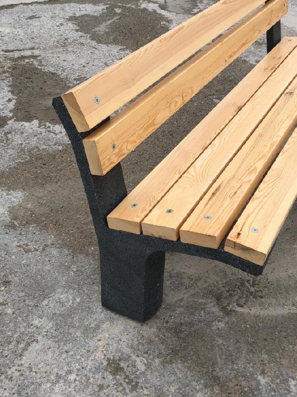 Banc en béton Unit en PIN ou BOIS TECHNIQUE 200 x 65 x 78 cm - Confort et style classique_2