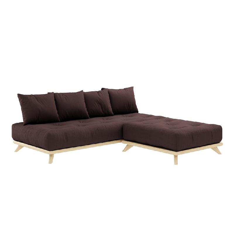 Canapé convertible futon Senza - Pin naturel - Marron - Couchage 90 x 200 cm - Marque KARUP_2