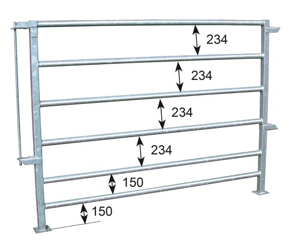 CBC 2006 - Barrière de contention agricole 6 lisses - 3m x 1,5m pour gros bovins_2