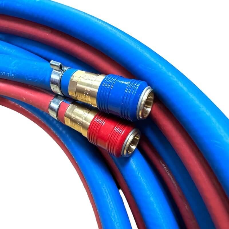 Kit tuyau soudage simple débit Ø10x17 OXYGENE / ACETYLENE - 10m_2