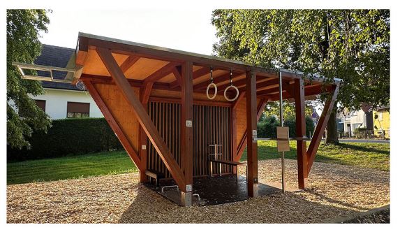 Structure de fitness M KUBE double en bois - Aire spacieuse avec équipements pour débutants et experts_2