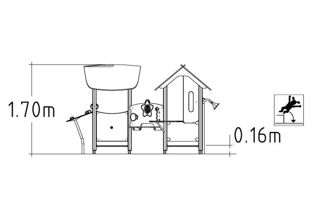 Structure multi-jeux pour enfants 1 à 5 ans - Unimini Iza 8046481 - HAGS - Poteaux bois et panneaux HPL, beige_2