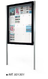 Vitrine d'extérieur contemporaine EDGE - Finitions haut de gamme - Épaisseur 54 et 80mm - Idéale pour hall d'hôtel, bâtiment administratif_2