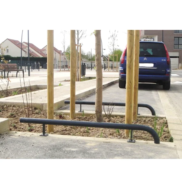 Chasse roues 1 courbe Ø 60 mm en acier sur platines_2