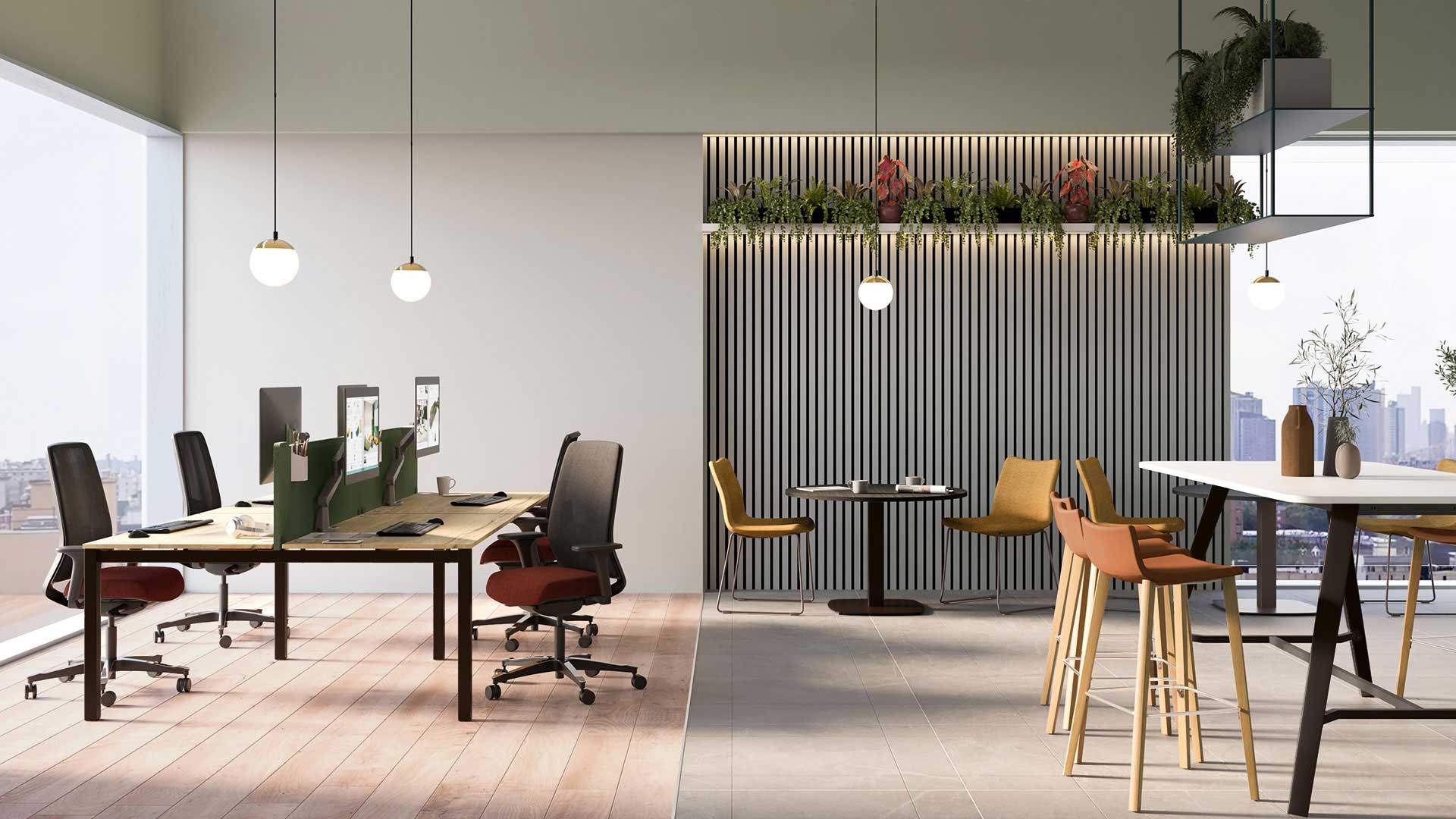 Table de cafétéria Détente - Pied tulipe design et robuste - Multiples formes et coloris personnalisables_2