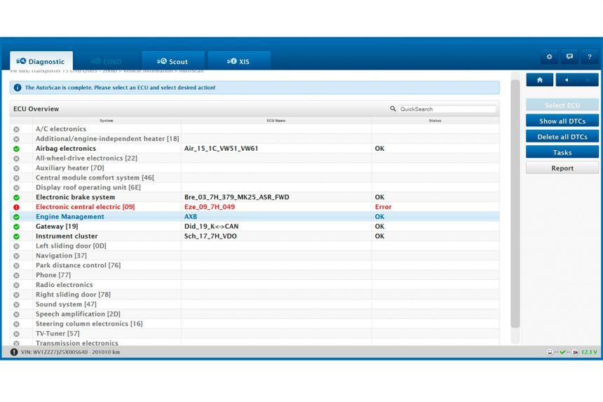 Diagnostic d'atelier AVL DITEST XDS 1000 avec assistants automatisés