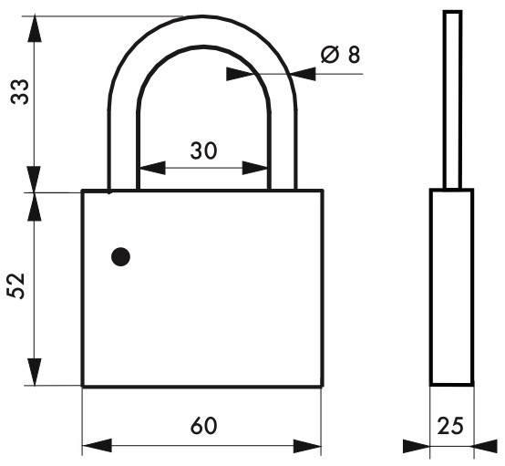 Cadenas à clé CP - anse inox sans cylindre - haute résistance et anti-corrosion - Thirard_2