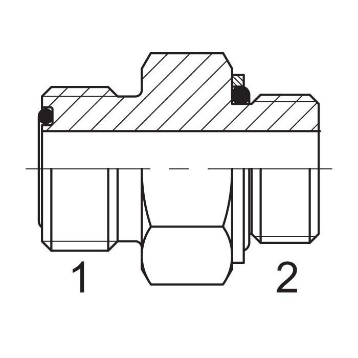 Raccord droit ORFS - Filetage G - Hydroscand - Acier_2