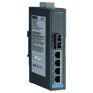 Switch Rail DIN industriel - 4 ports Ethernet 10/100Mbps + 1 port fibre optique Multimode - Référence: EKI-2525M-BE_2