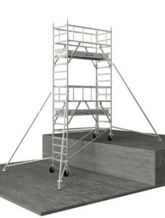 Échafaudage roulant aluminium Neolium 200 Box - Comabi SNC - Hauteur de travail maximale de 14 m - aluminium soudé - roues 200 mm_2