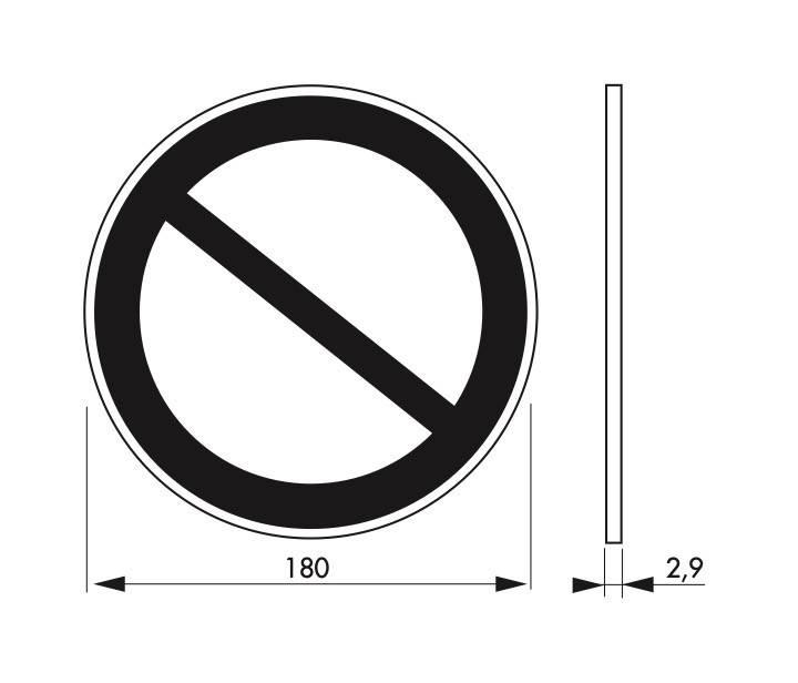 Plaque signalétique Ø 180mm stationnement interdit - adhésif - polystyrène - Réf. 00967135 - Marque THIRARD_2