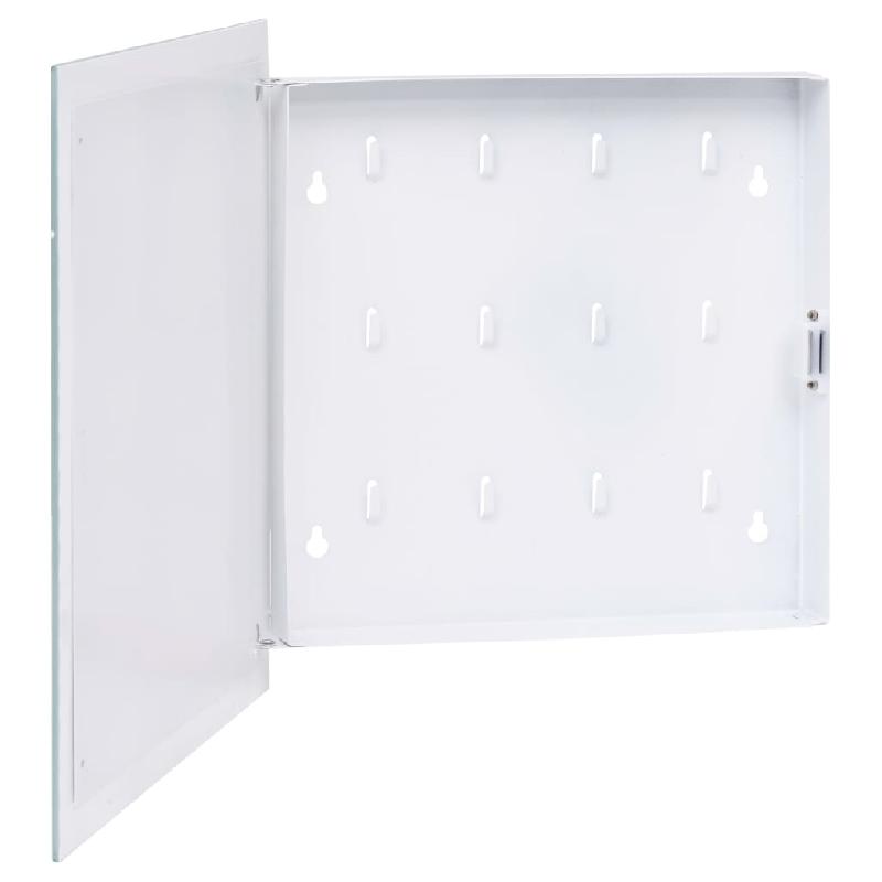 Vidaxl boîte à clés avec panneau magnétique blanc 35x35x5,5 cm 322776_2