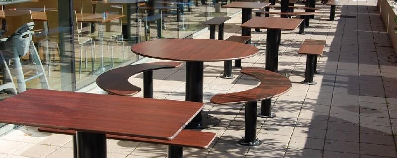 Table pique nique - 6 places, ronde, ensemble modulaire - Moka en HPL_2