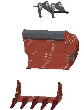 Godet modulaire Benna-Modulare-HD Heavy Duty - Verco SRL - Construction robuste en Hardox®450/500_2