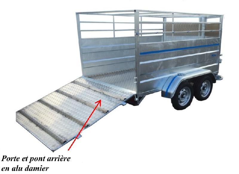 Remorque pour transport d'animaux - 3,00 X 1,50 X 1,30 M - 1300 KG - MAGNUM 1000M4_2