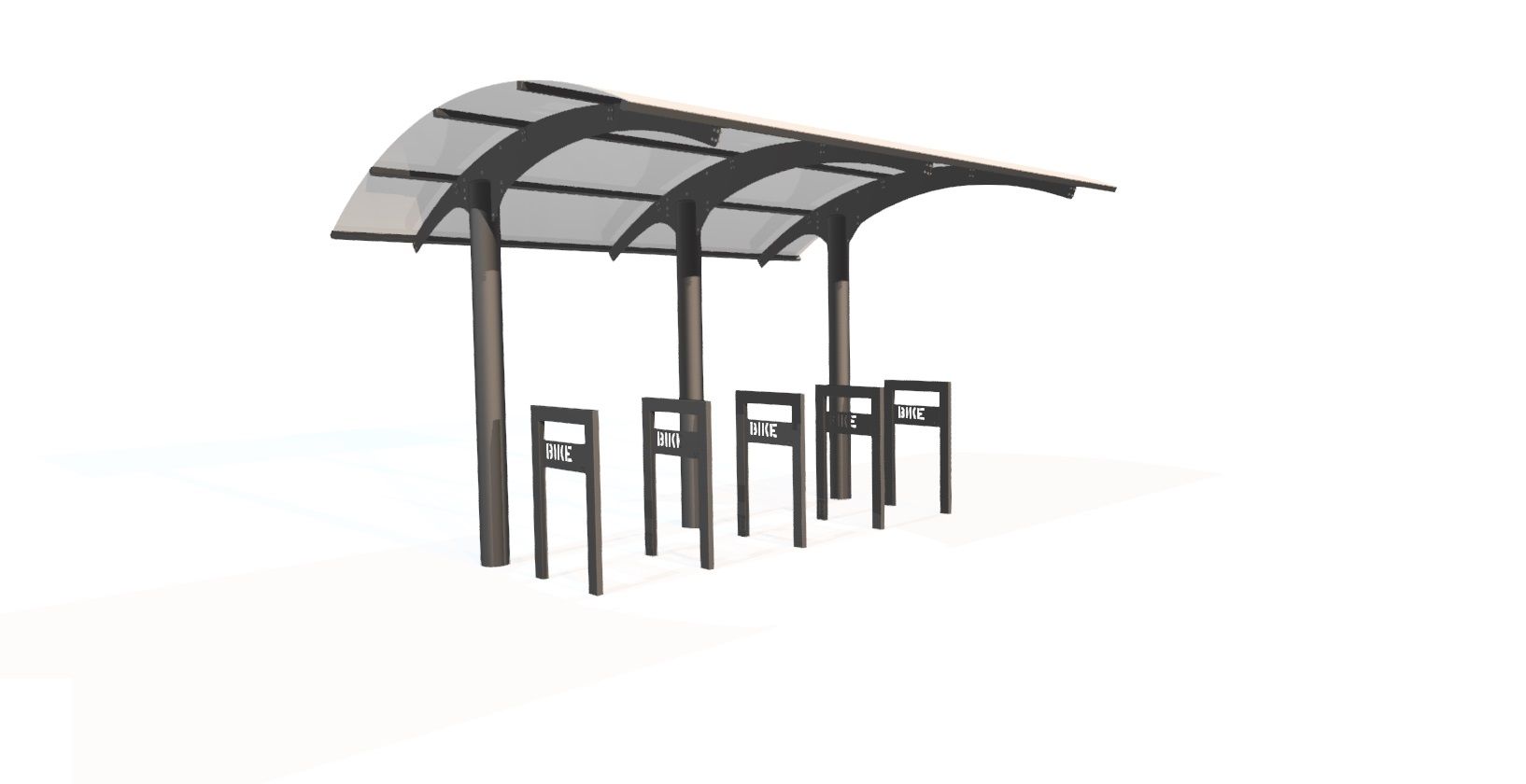 Abris vélo en acier inoxydable ou peint - Référence ABRV01 - Design haute qualité avec options de toiture anti-UV_2