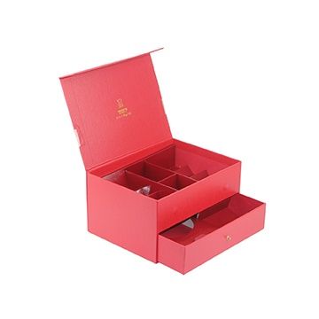 Boîte-cadeau rigide décorative avec revêtement UV des couvercles - or ou argenté - HEIDEL - L30*W20*H10_2