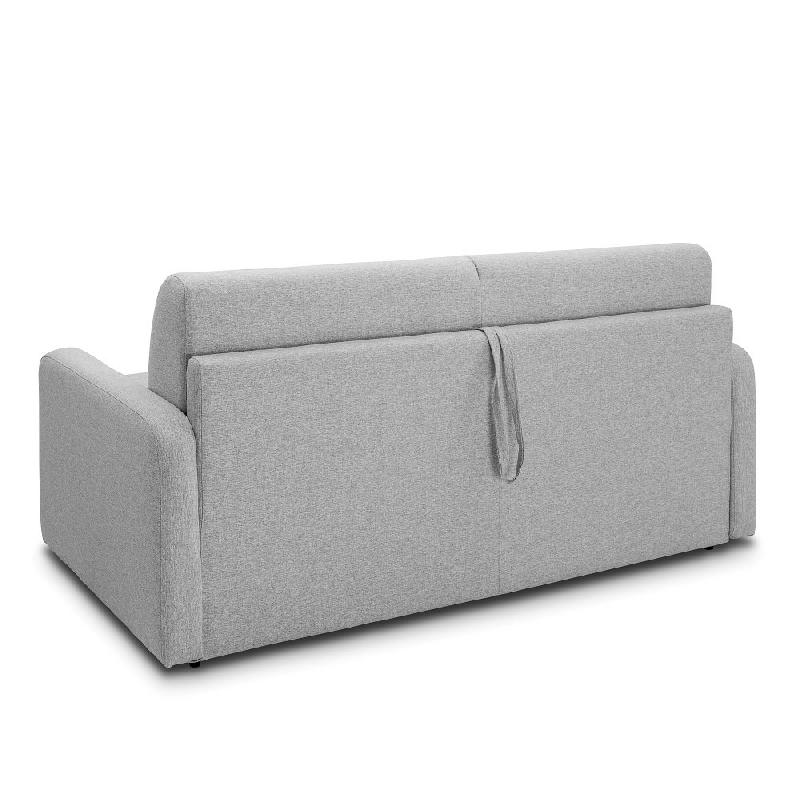 Canapé convertible express MAC MAHON - sommier à lattes 140 cm - matelas 16 cm tissu tweed gris silver_2