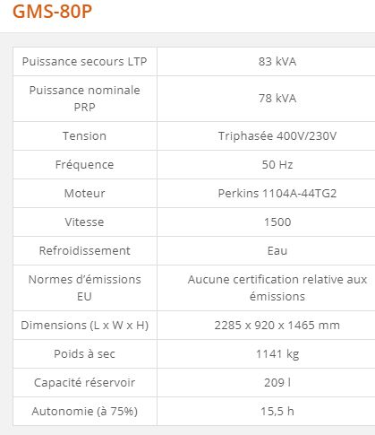 GMS-80P - Groupe électrogène industriel Generac 83 kVA - Série GMS Standard - Version ouverte ou insonorisée_2