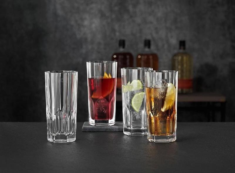 4 grands verres longdrink Aspen - cristal de haute qualité - design classique et sophistiqué_2