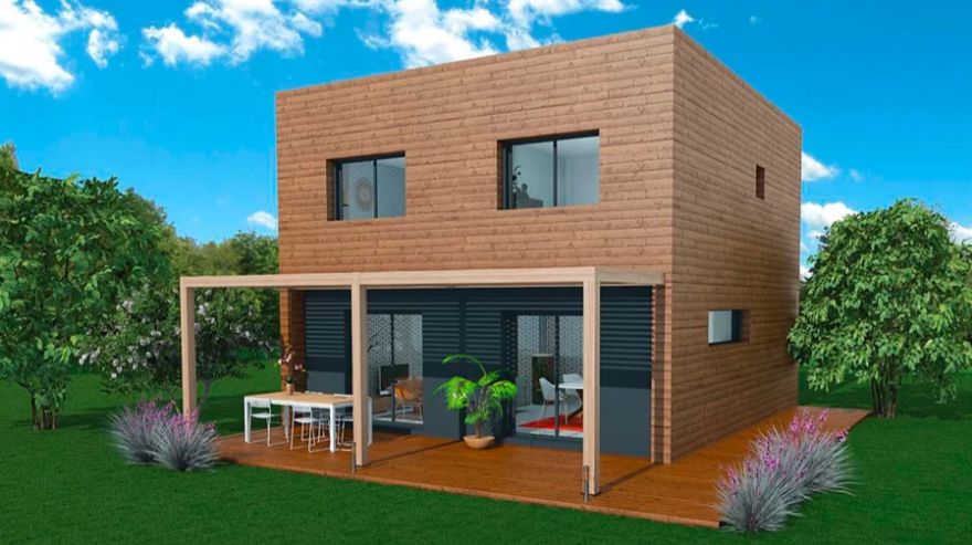 Maison A Ossature En Bois A Etages Koob 4 Surface Habitable 93