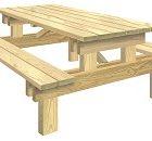 Table pique nique Hanovre en pin du Nord traité autoclave classe IV certifié FSC - Plateau 200 cm - Modèle anti vandalisme - Livrée pré-montée - Visserie inox_2