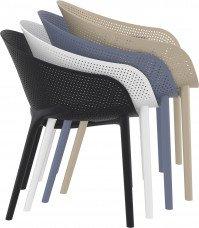 Fauteuils empilables monobloc - Lot de 6 - SKY PRO_2