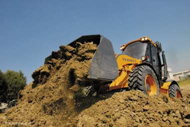 Chargeuse Venieri dotée de vitres offrant une meilleure visibilité